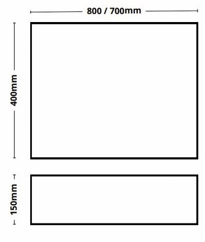 700mm Bath End Panel - White Gloss