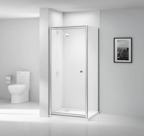 Solace 900mm Pivot Door - Chrome