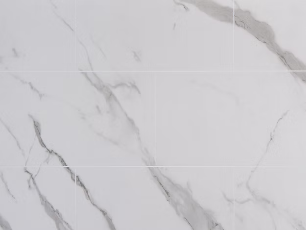 1m PVC Wall Panel - Carrara Marble Tile effect