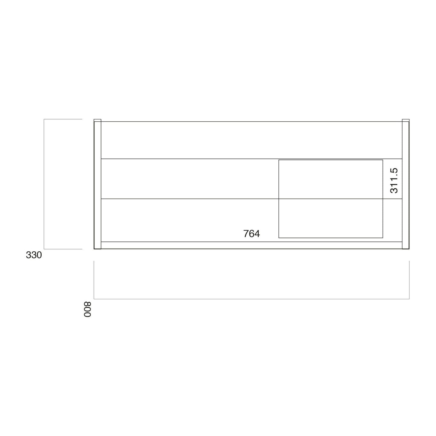Velora 800mm Wall Mounted Vanity Unit & Basin - White