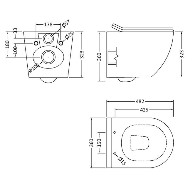 Costa Wall Hung Toilet