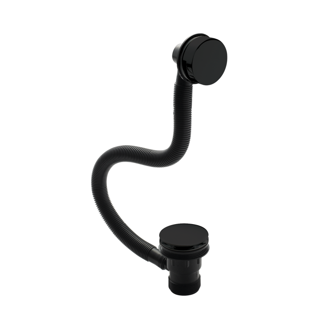 Bath Overflow & Waste - Black