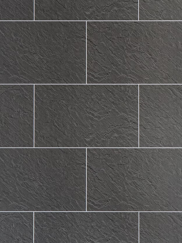 1m PVC Wall Panel - Grey Slate Tile Effect