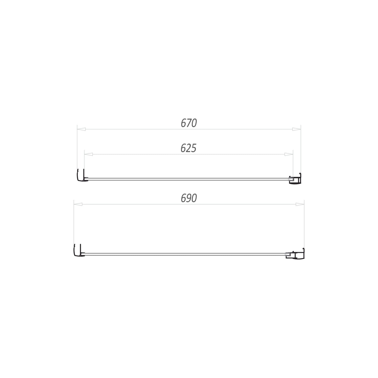 Sense6 800mm Side Panel - Chrome