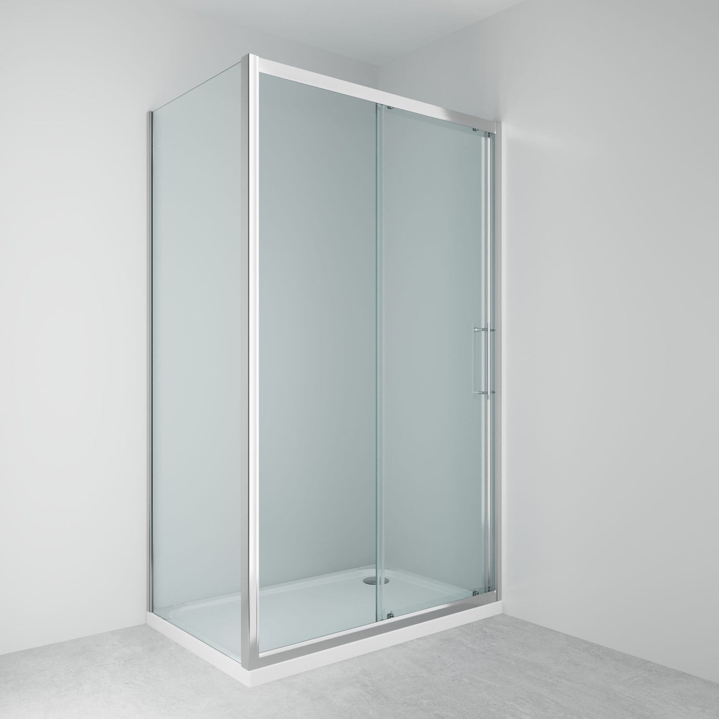 900mm Frameless Side Panel - Chrome