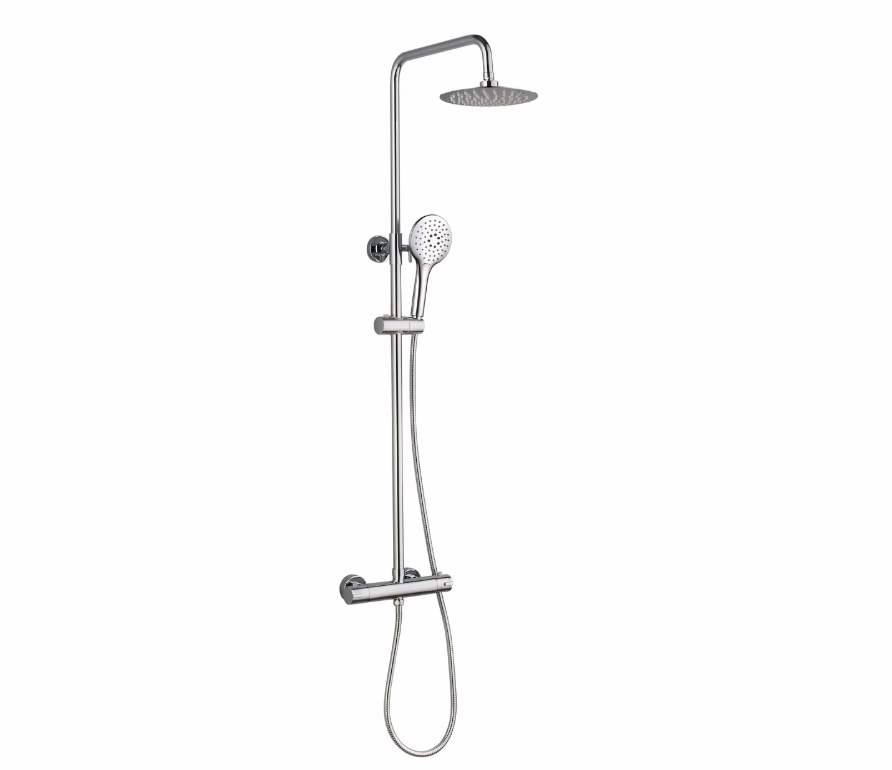 Vittorio Rosetti Signature Round Thermostatic Rainhead Bar Mixer Shower - Chrome