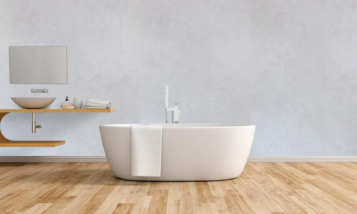 1m PVC Wall Panel - White Concrete