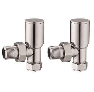 Angled Radiator Valves - Chrome