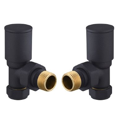 Angled Radiator Valves - Anthracite