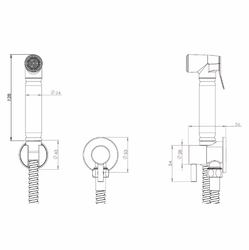 Round Douche Diverter Kit