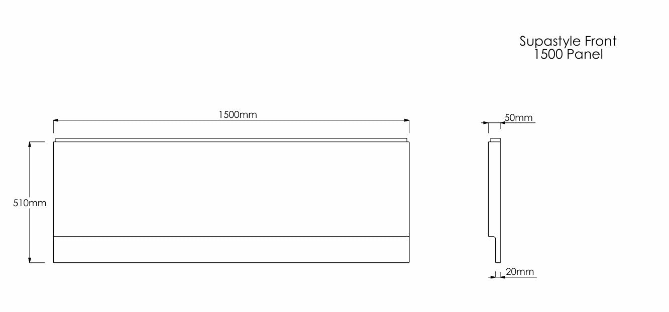 Clara 1500mm Bath Front Panel
