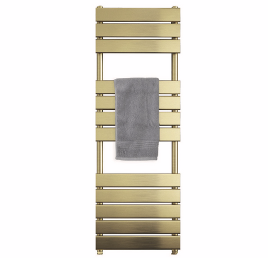 Scala 450x1200mm Designer Towel Rail - Brushed Brass