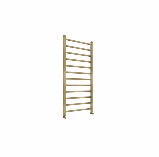 Sole 500x1200mm Heated Towel Rail - Brushed Brass