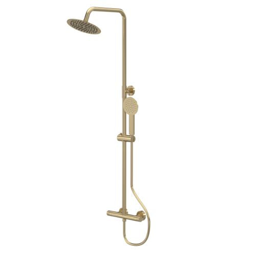 Eclipse Rainhead Bar Shower Mixer - Brushed Brass