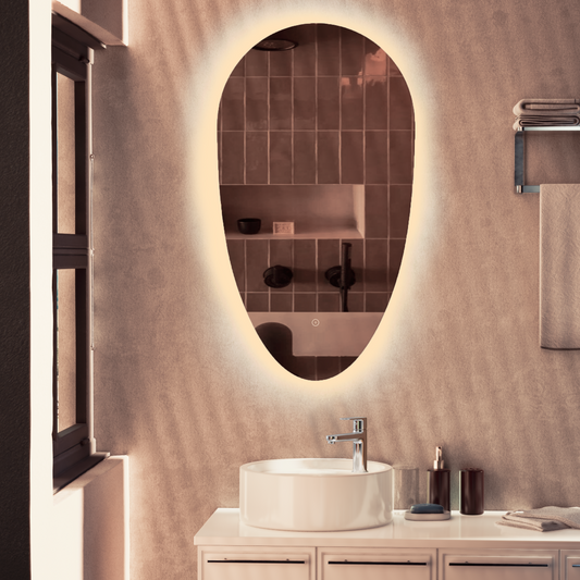 Alice Teardrop LED Mirror with Demist & Colour Change