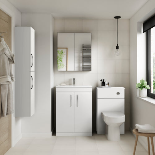 Lora 600mm Vanity Unit & Basin - White