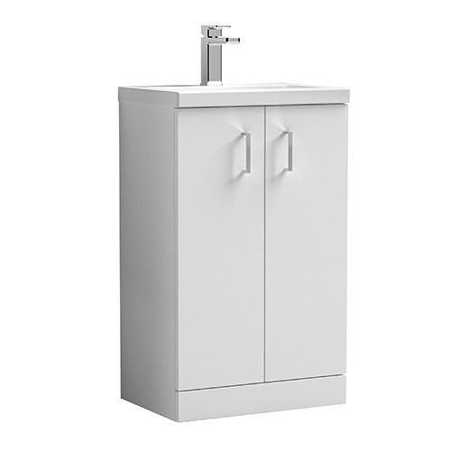 Cove 500mm Floorstanding Vanity Unit & Basin - Glosse White