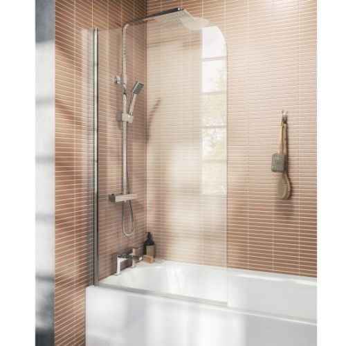 Arch 800mm Bath Screen - Chrome
