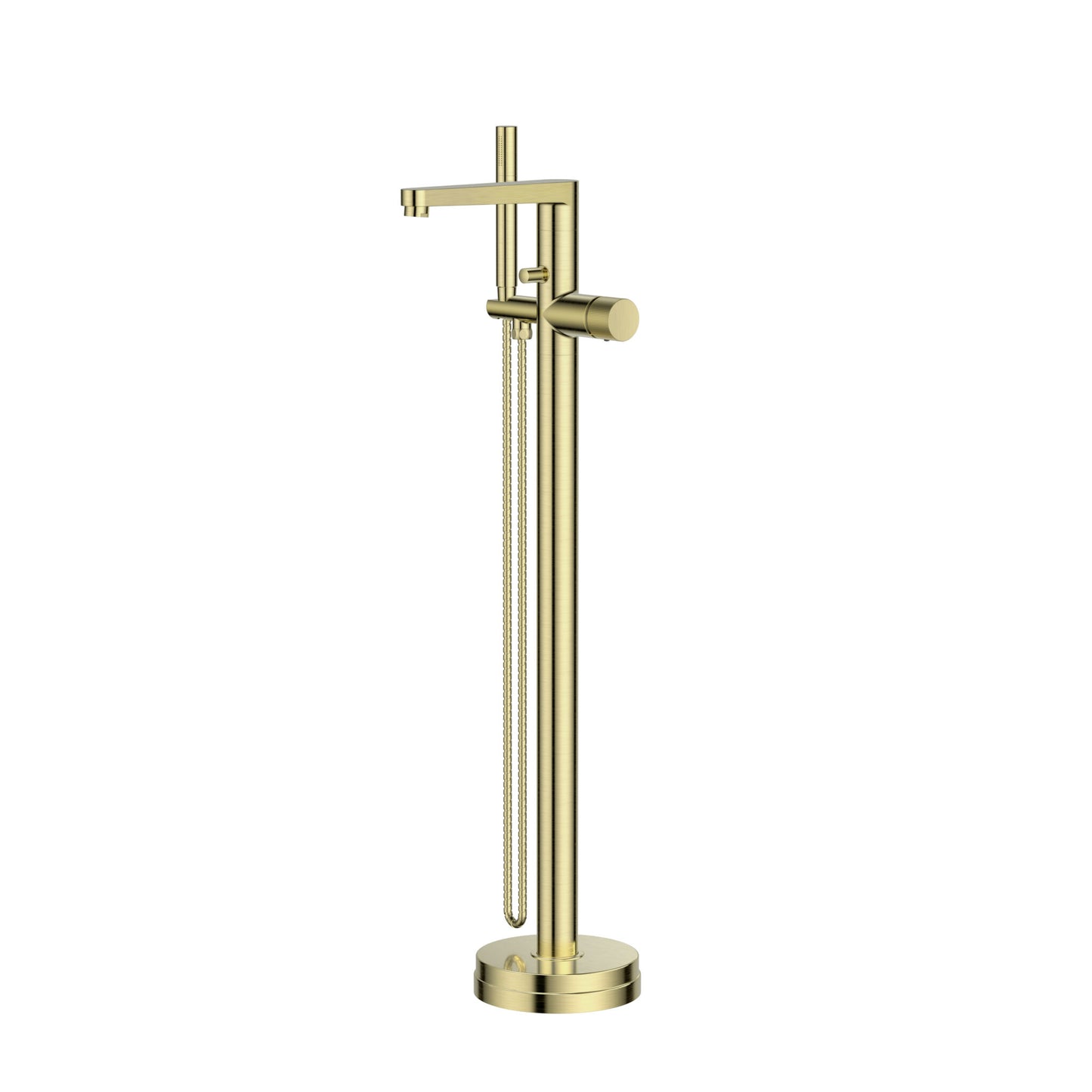 Milo Freestanding Bath Mixer - Brushed Brass