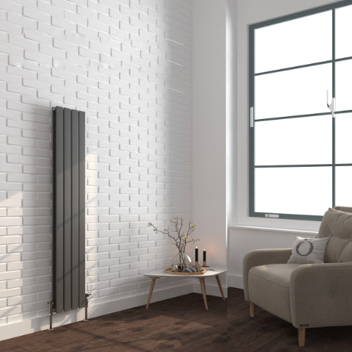 Novo 300x1200mm Double Vertical Radiator - Anthracite