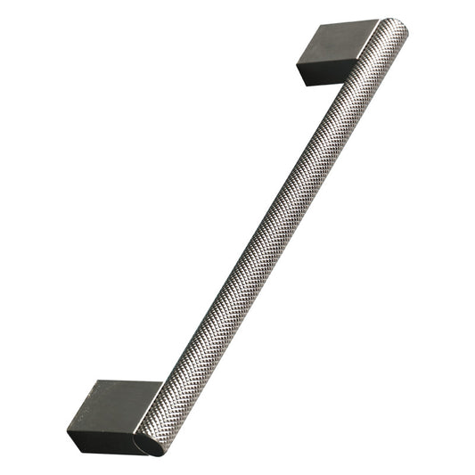 180mm Knurled Straight Handle - Satin Chrome