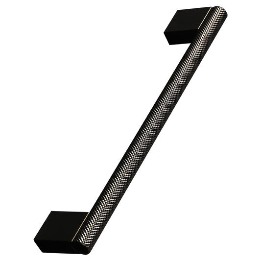 180mm Knurled Straight Handle - Black