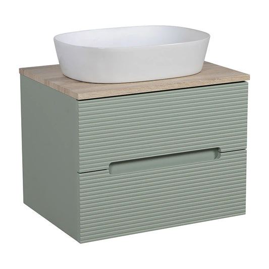 Vito 600mm 2 Drawer Wall Mounted Vanity Unit & Countertop