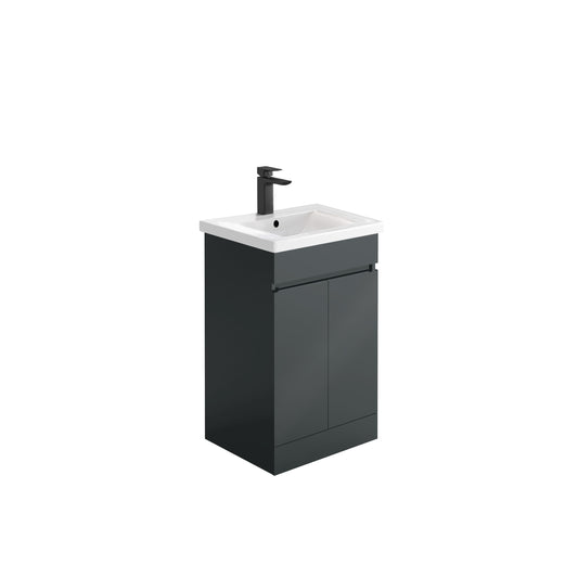 Siena 500mm 2 Door Vanity Unit & Basin - Anthracite