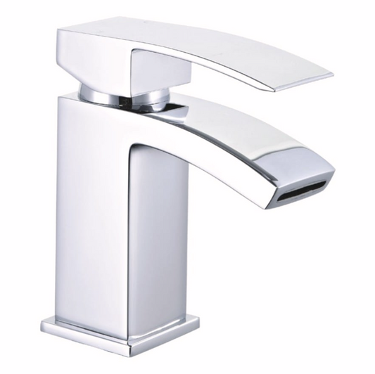 Flow Curve Basin Mixer & Waste  - Chrome