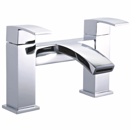Flow Curve Bath Filler - Chrome
