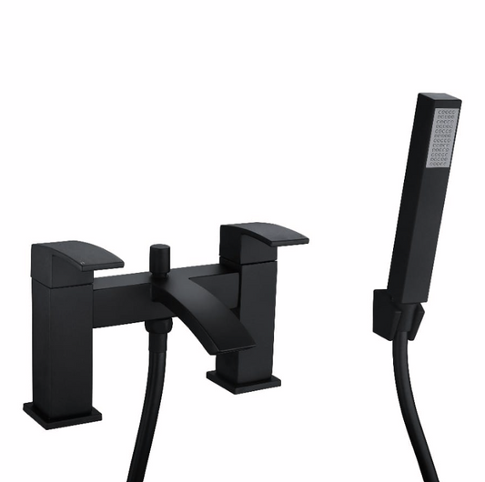 Flow Curve Bath Mixer - Black