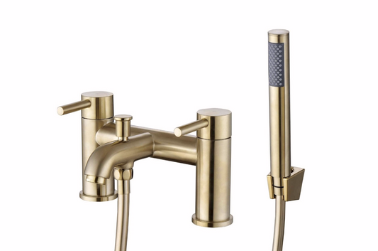 Stil Bath Mixer - Brushed Brass