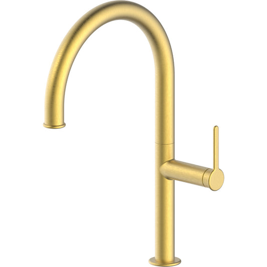 Milano Single Lever Kitchen Tap - Brushed Brass
