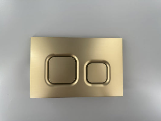 Trustfit Flush Button Plate - Brushed Brass