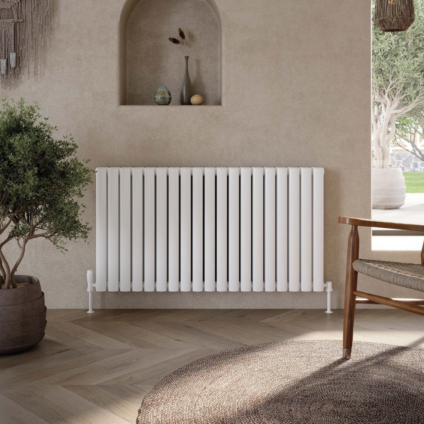 Aspect 826x600mm Designer Radiator Double - White
