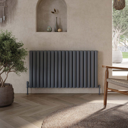 Aspect 944x600mm Designer Radiator Double - Anthracite