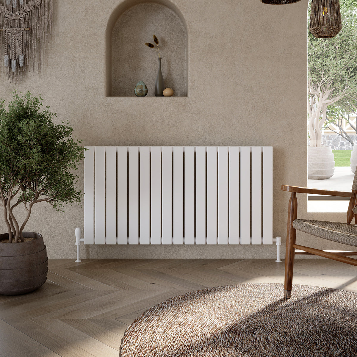 Aspect 1121x600mm Designer Radiator Single - White
