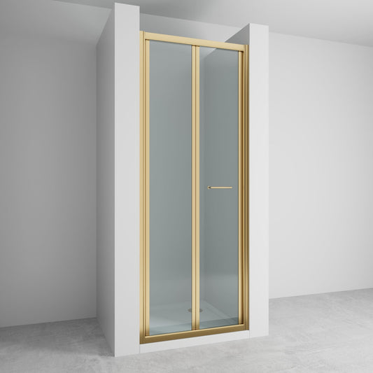 Lakes Enclosures 1000mm Bifold Shower Door - Brushed Brass