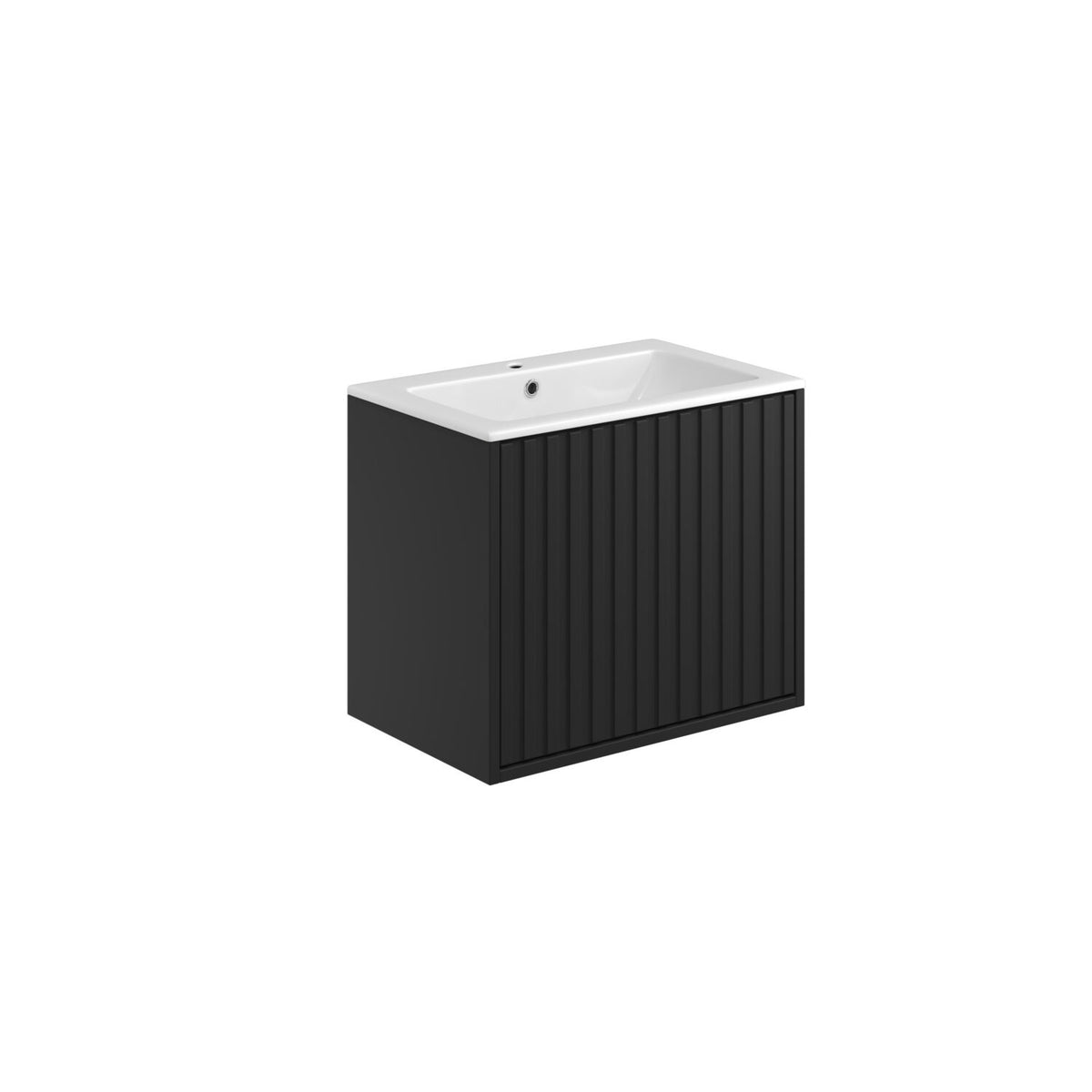 Rapallo 600 Fluted Drawer Front - Matt Black