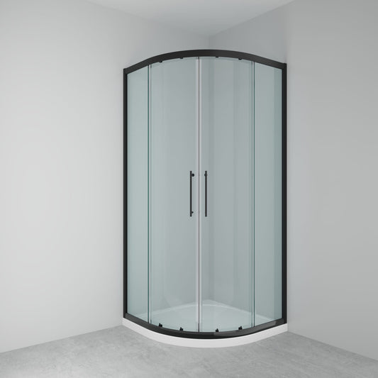900mm 2 Door Quadrant Shower Enclosure - Black