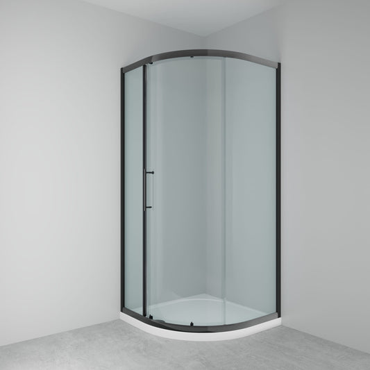 Lakes Enclosure 900mm Single Door Quadrant - Black