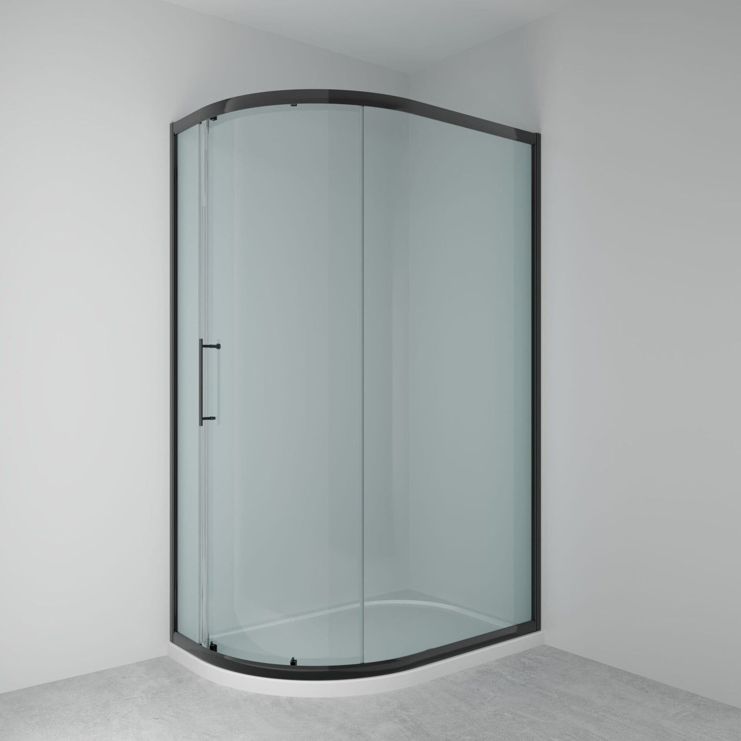 Lakes Enclosures 1000x800 Offset Quadrant Shower Enclosure - Black