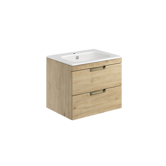 Ventimiglia 600mm Vanity Unit & Basin - Davos Oak