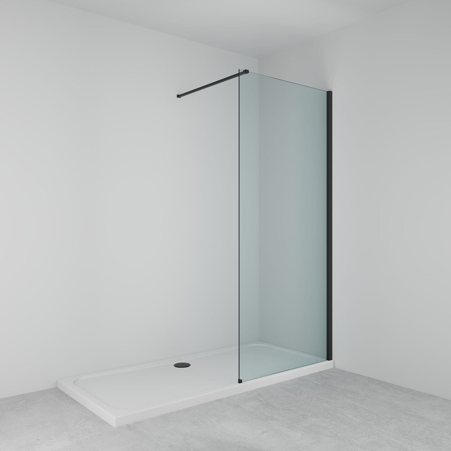 1200mm Wetroom Screen - Black