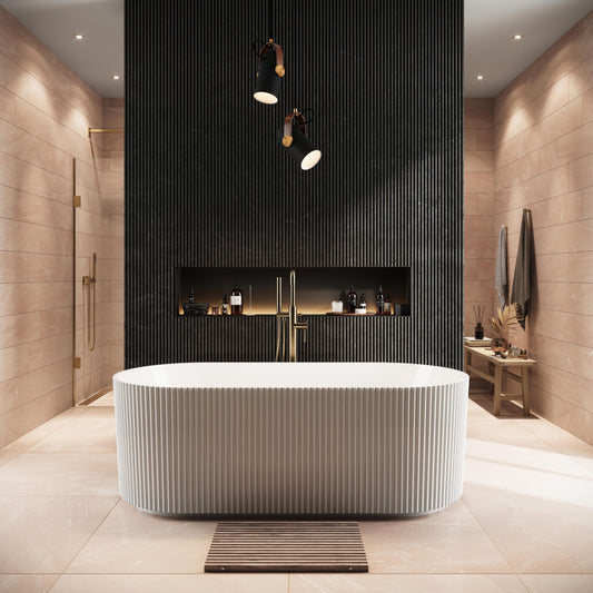Ischia Fluted Freestanding Bath - in situ
