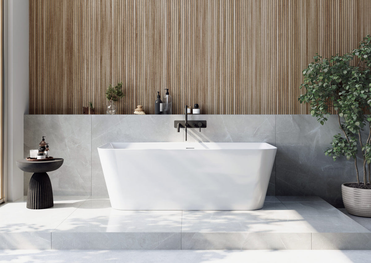 Verona Back To Wall Bath - in situ 2