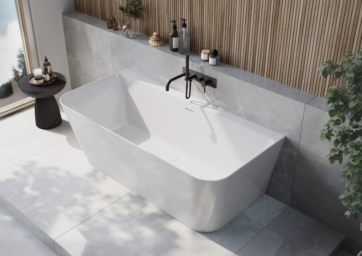 Verona Back To Wall Bath - in situ
