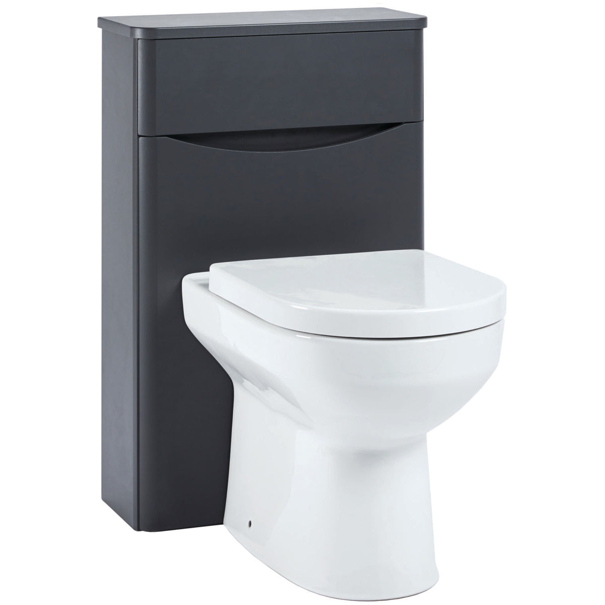 Alassio 500mm WC Unit - Graphite Grey