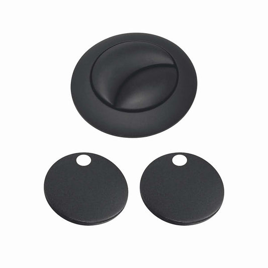 Flush Button & Hinge Covers - Black