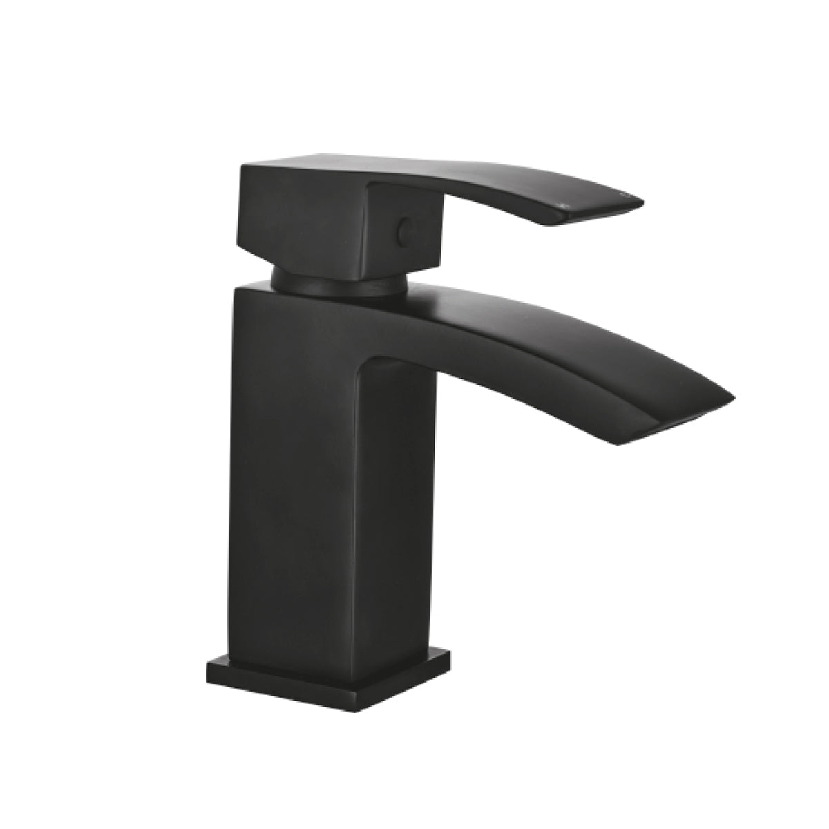 Enna Mini Mono Basin Mixer with Push Waste - Matt Black